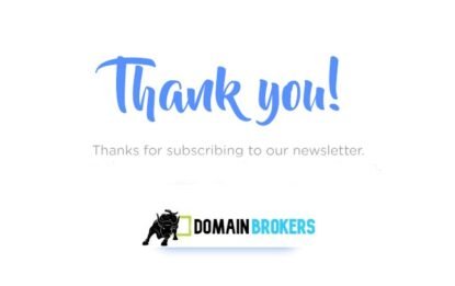Domain Brokers Newsletter Confirmation