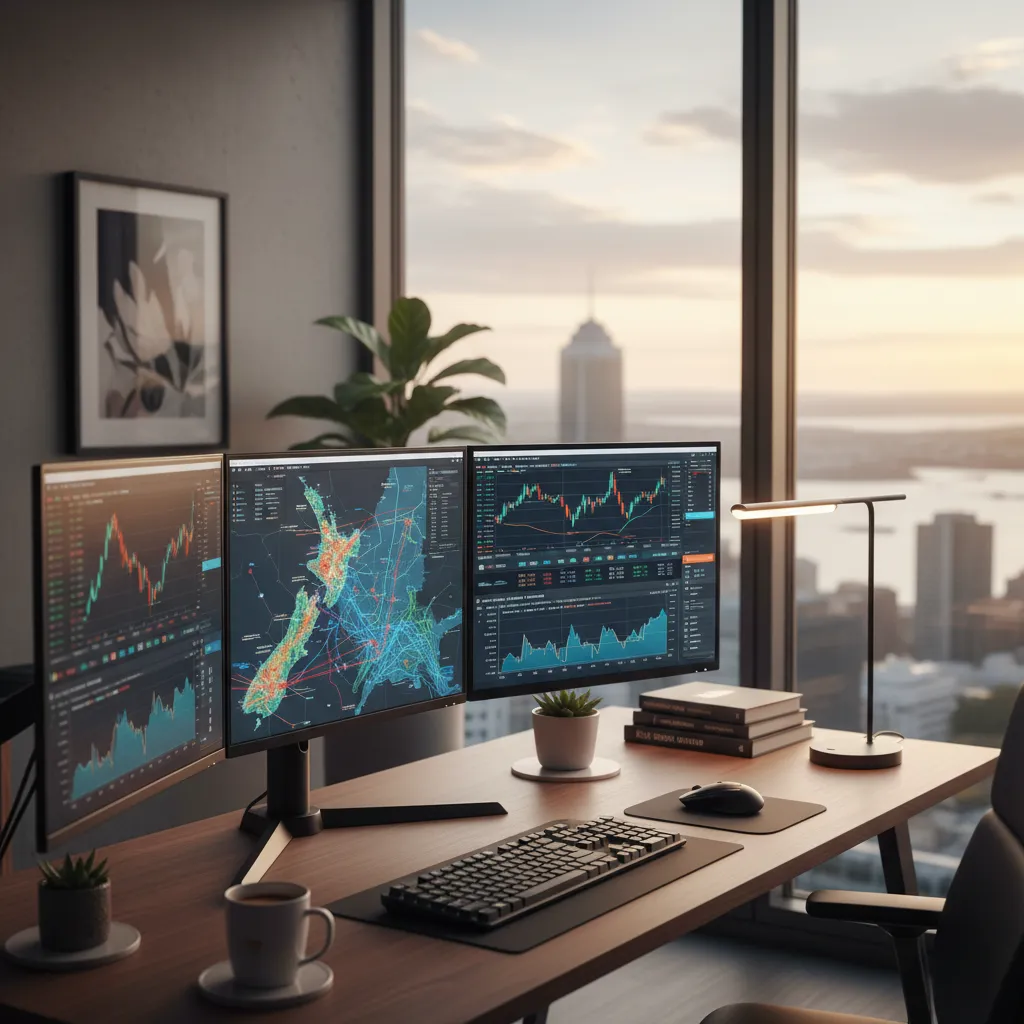 Digital asset investor analyzing New Zealand domain market trends