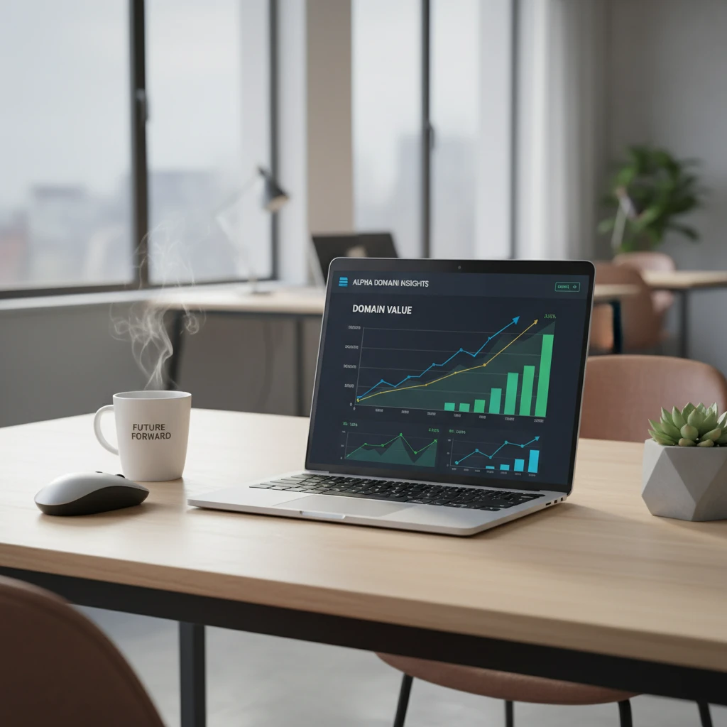 Digital asset valuation dashboard for premium domains