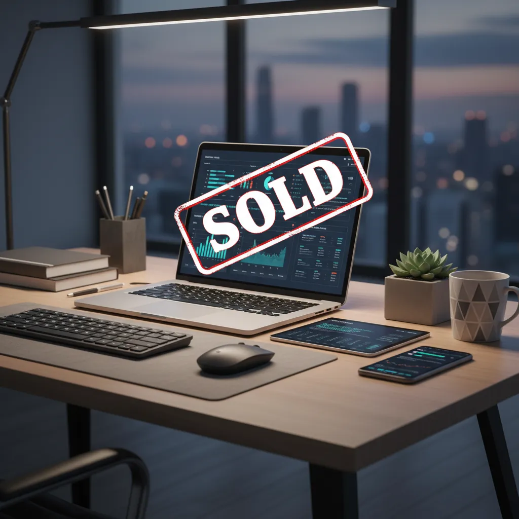 Digital asset liquidation dashboard showing successful transfer