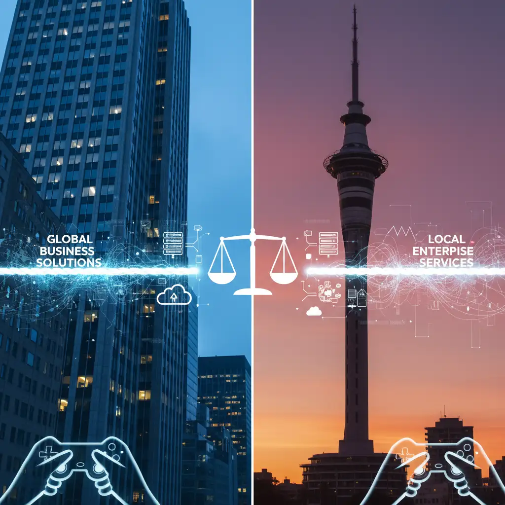 Comparison of Global vs Local New Zealand Business Services