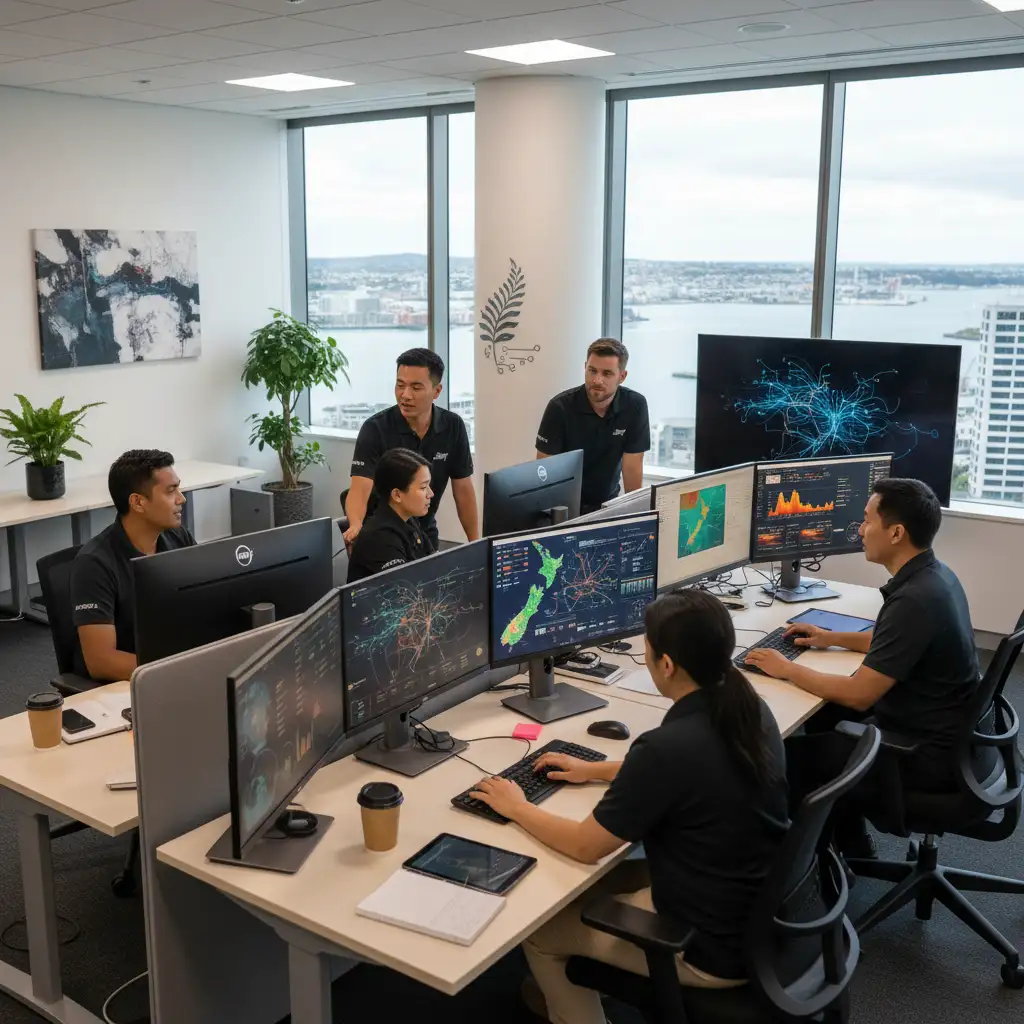 Local New Zealand technical support team monitoring networks