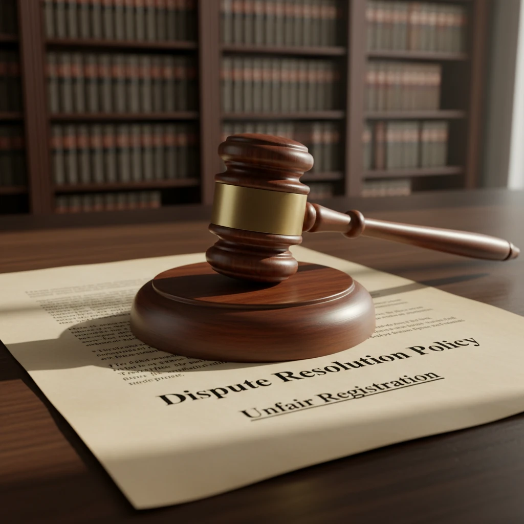 Legal gavel on dispute resolution documents