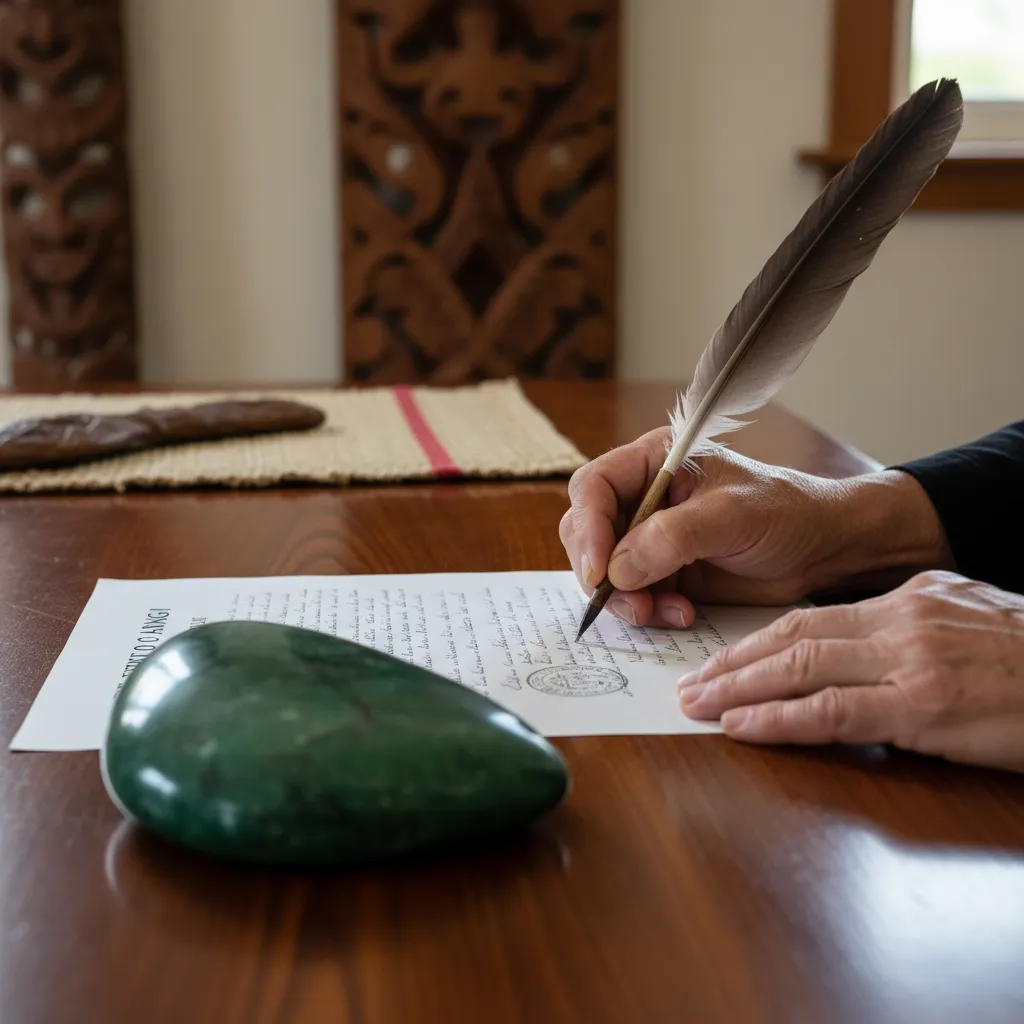 Signing of formal documents representing the mandate for tribal domain registration