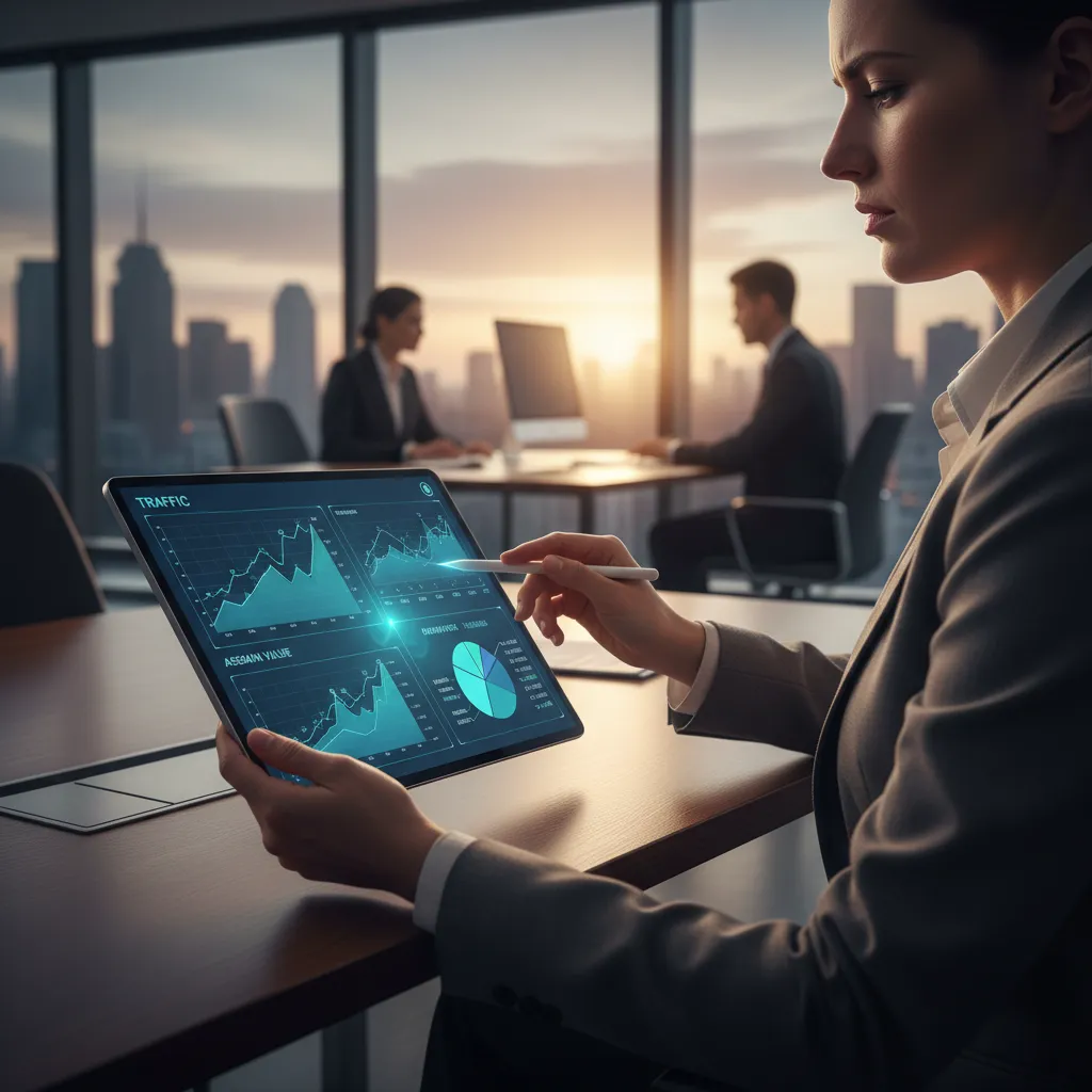 Business executive performing a digital asset audit