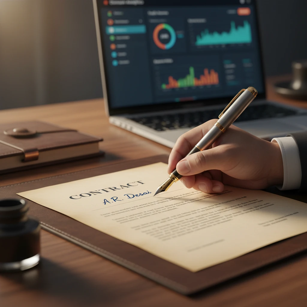 Signing a domain acquisition contract