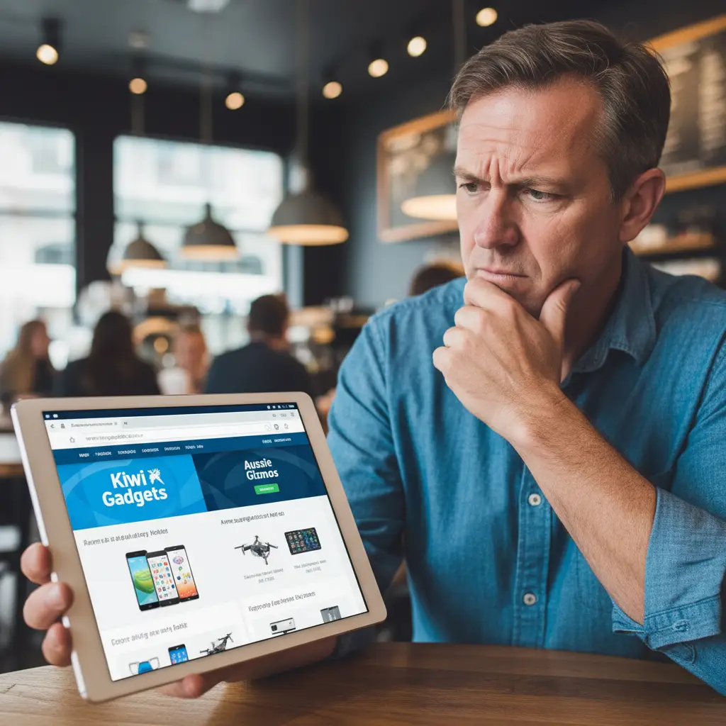 Brand confusion between New Zealand and Australian websites