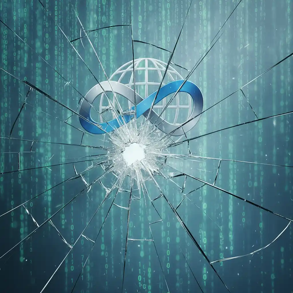 Visual representation of fragmented brand identity and digital risk