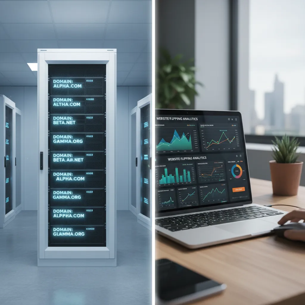 Comparison of domain investing infrastructure versus active website management analytics