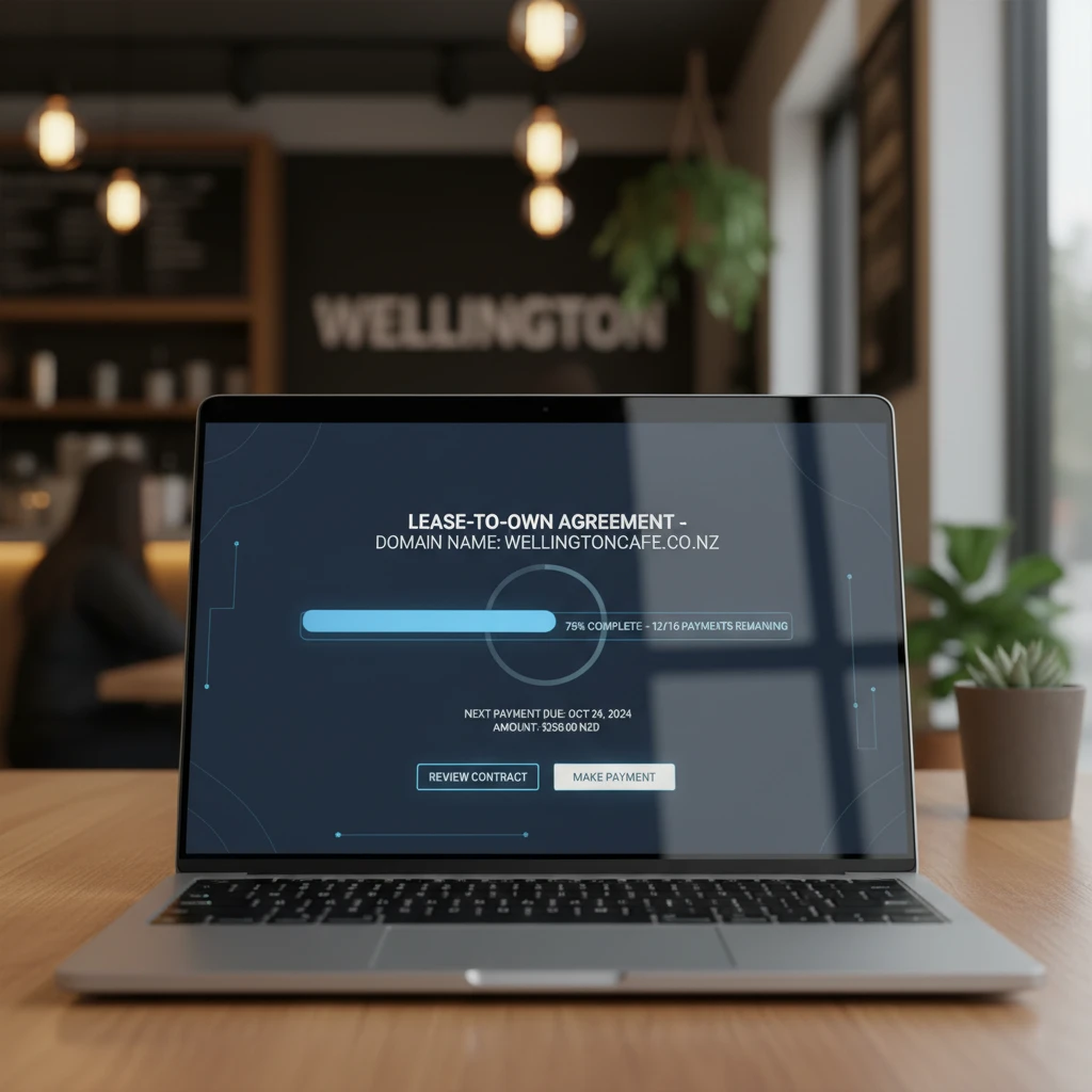 Lease to own domain agreement interface