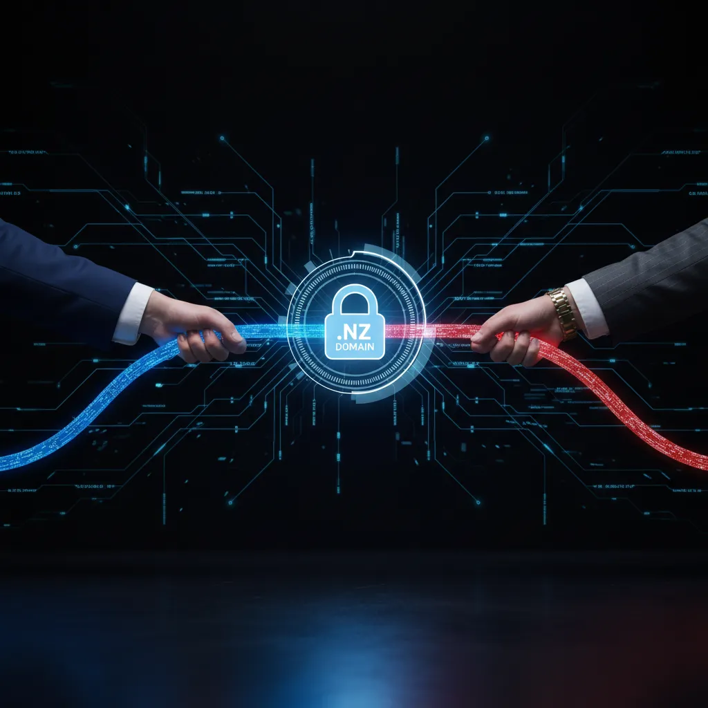 Digital tug of war representing a domain ownership deadlock