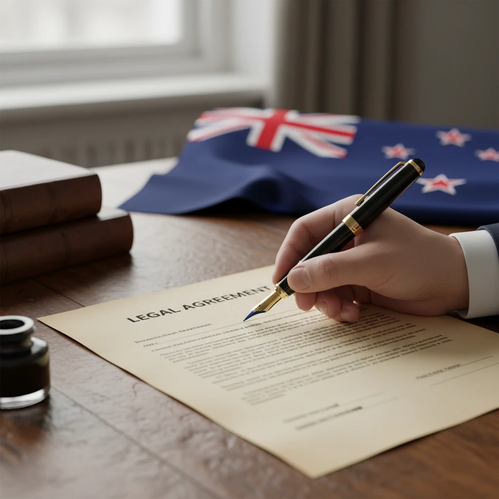 Signing a legally binding contract under New Zealand jurisdiction