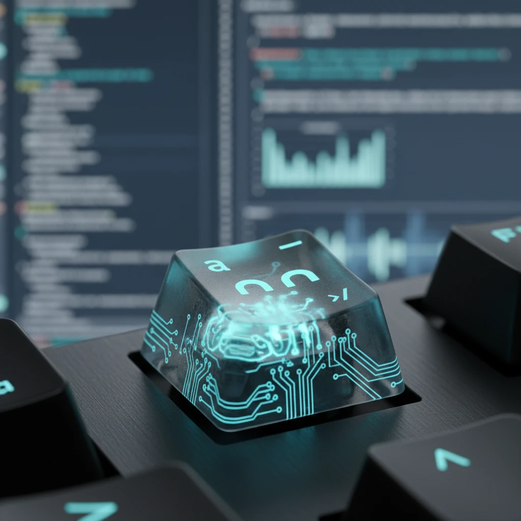 Keyboard key highlighting the macron symbol
