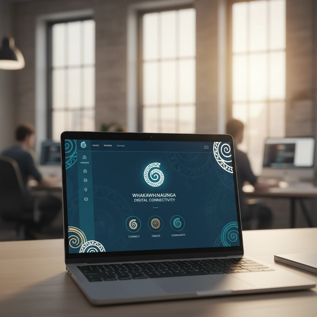 Digital interface with Maori design elements