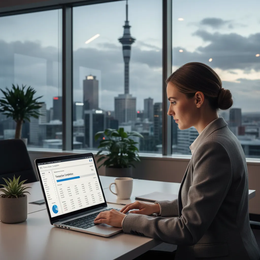 Escrow transaction dashboard for domain transfer