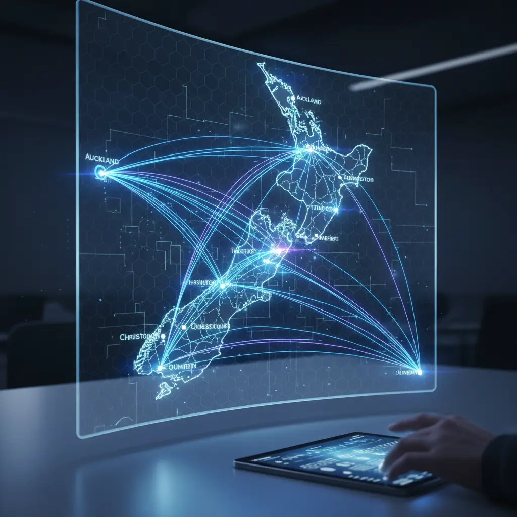 New Zealand business connectivity map