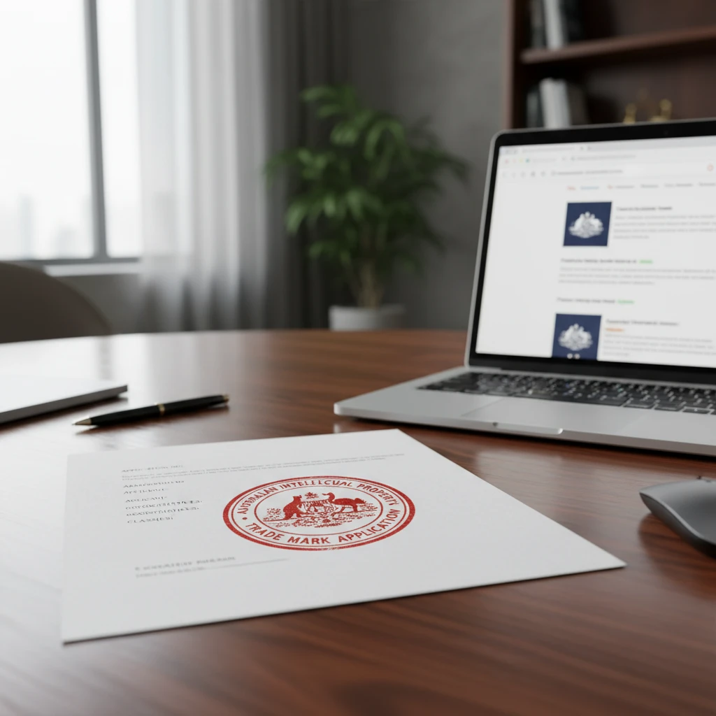 Australian Trademark application documents for domain verification