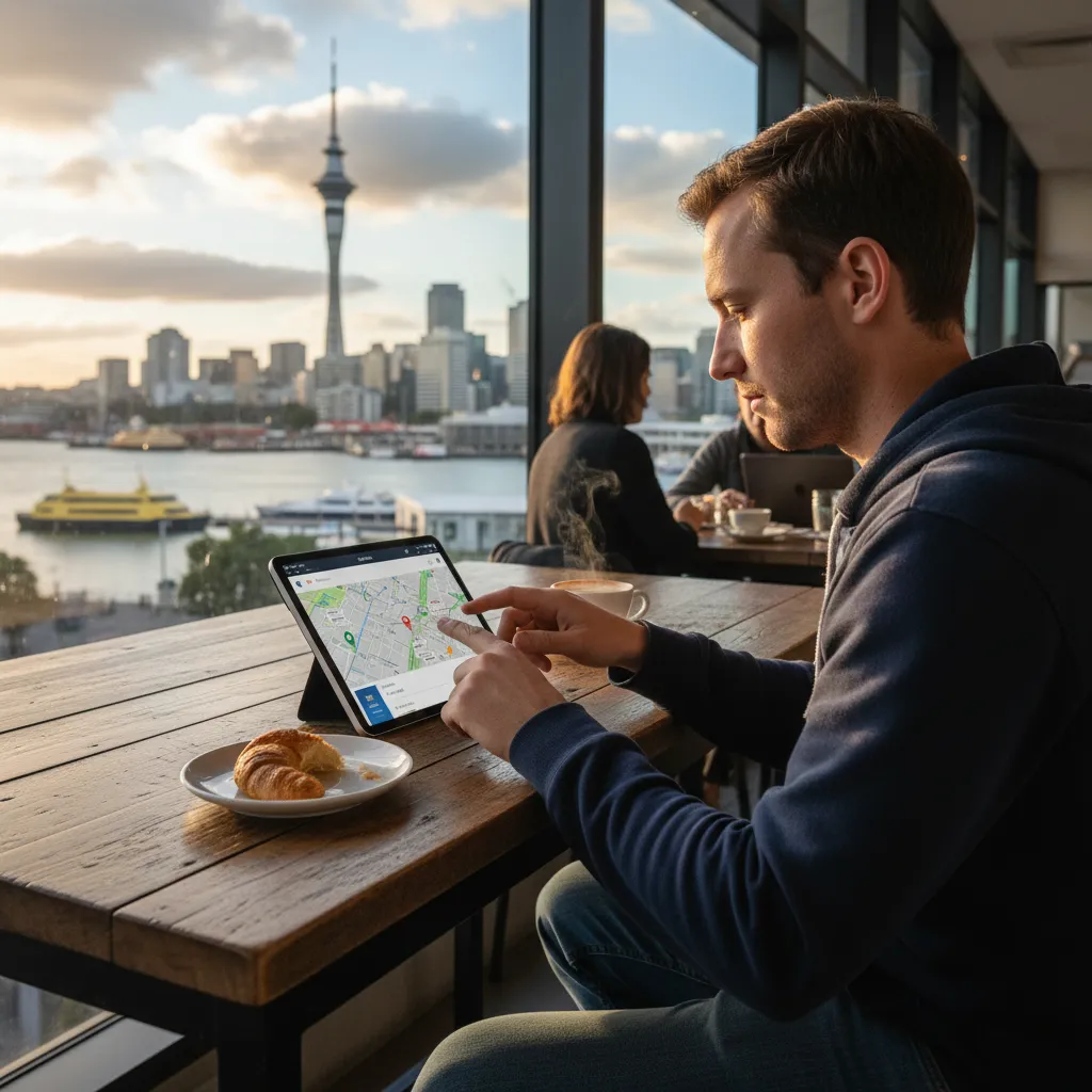 User accessing local NZ content on tablet