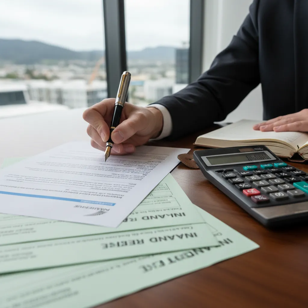 Professional signing domain transfer documents with NZ tax forms