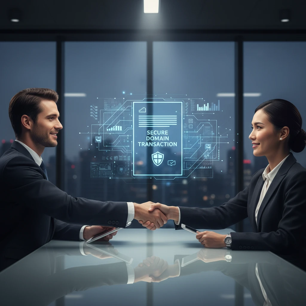 Secure domain brokerage and escrow transaction