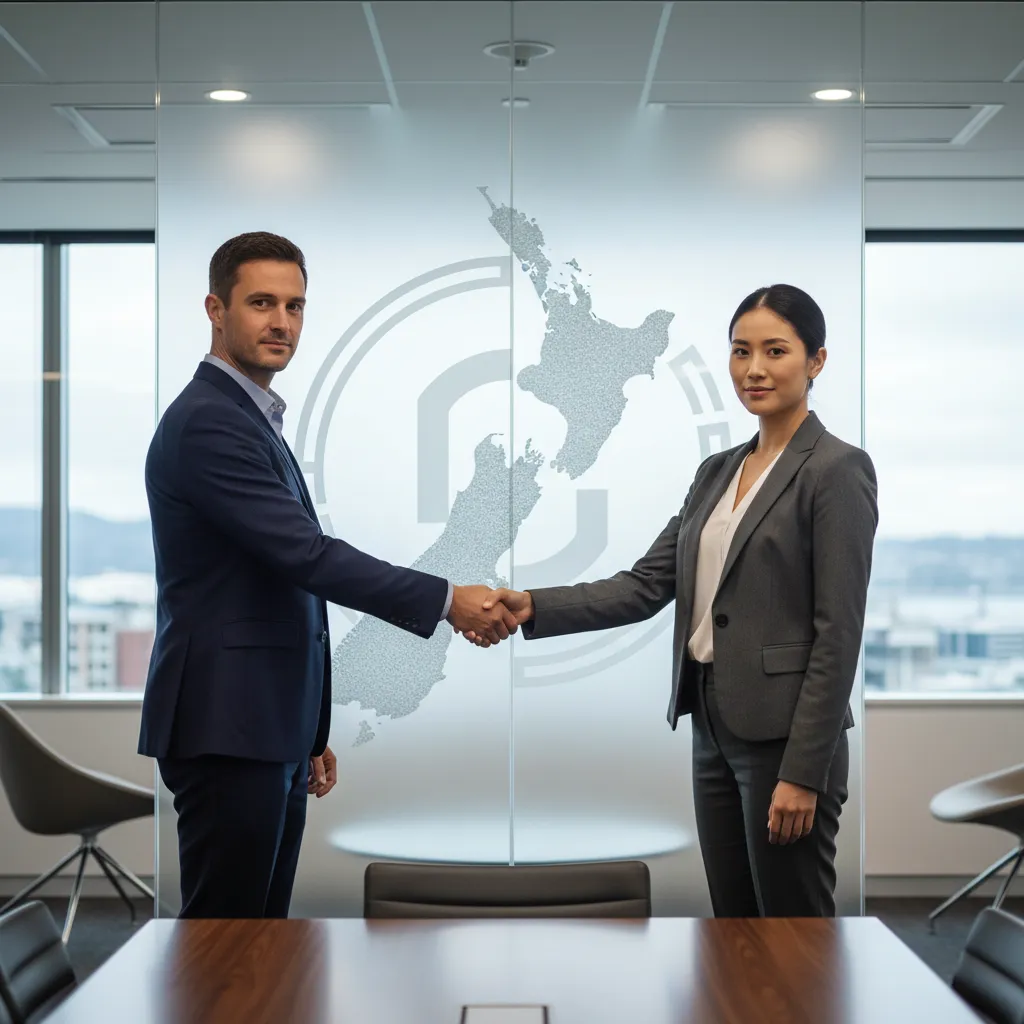 Local New Zealand business deal handshake