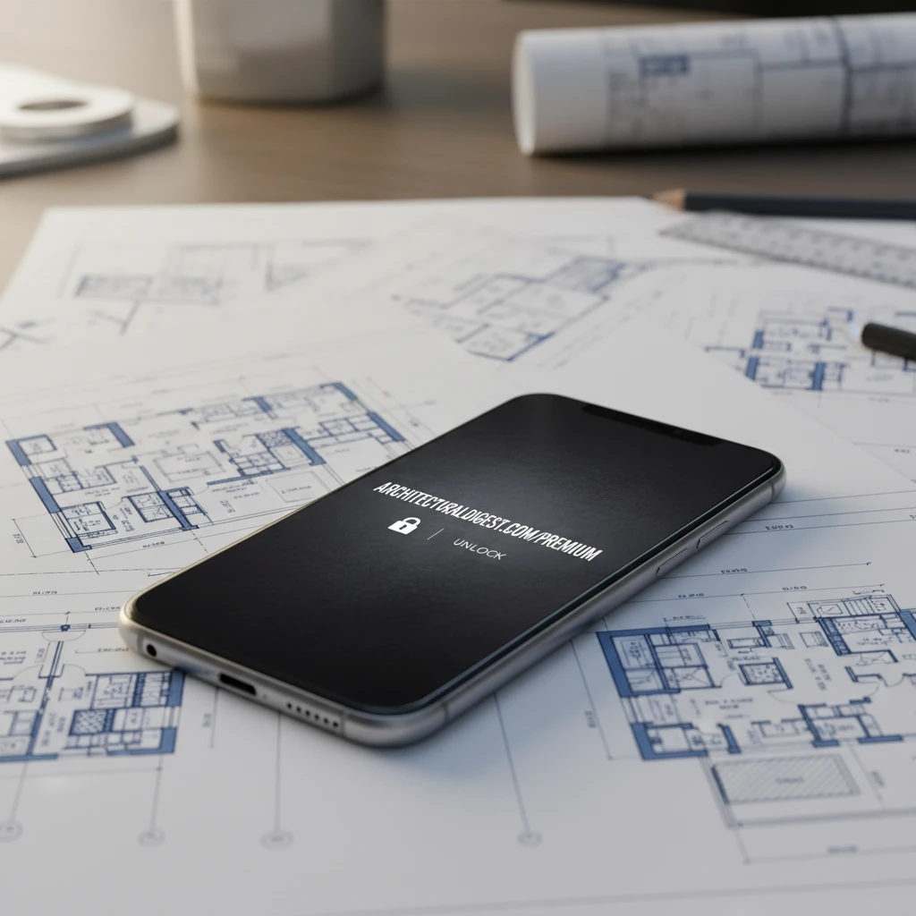 Architectural plans with digital domain strategy overlay