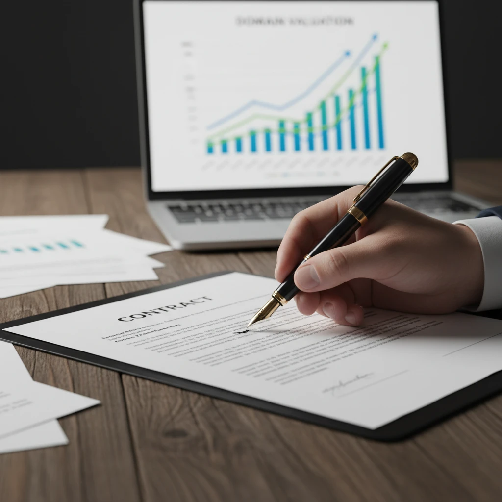 Signing a contract for high-value digital asset acquisition