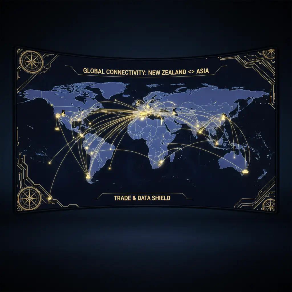 Digital trade routes between NZ and Asia
