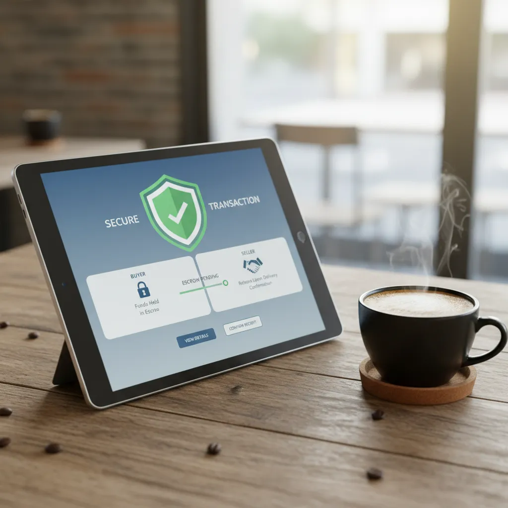 secure escrow payment interface for domain transfer
