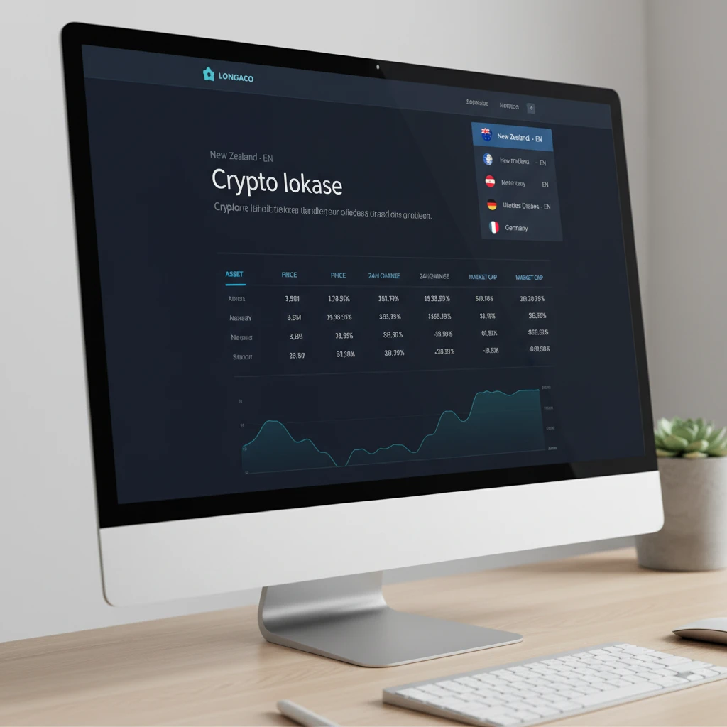 User interface design for website language selection