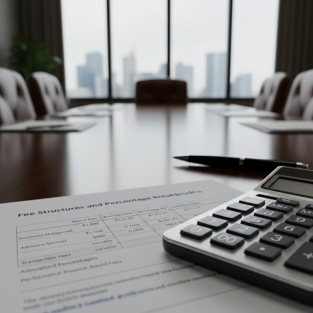 Domain brokerage fee structure and financial documents