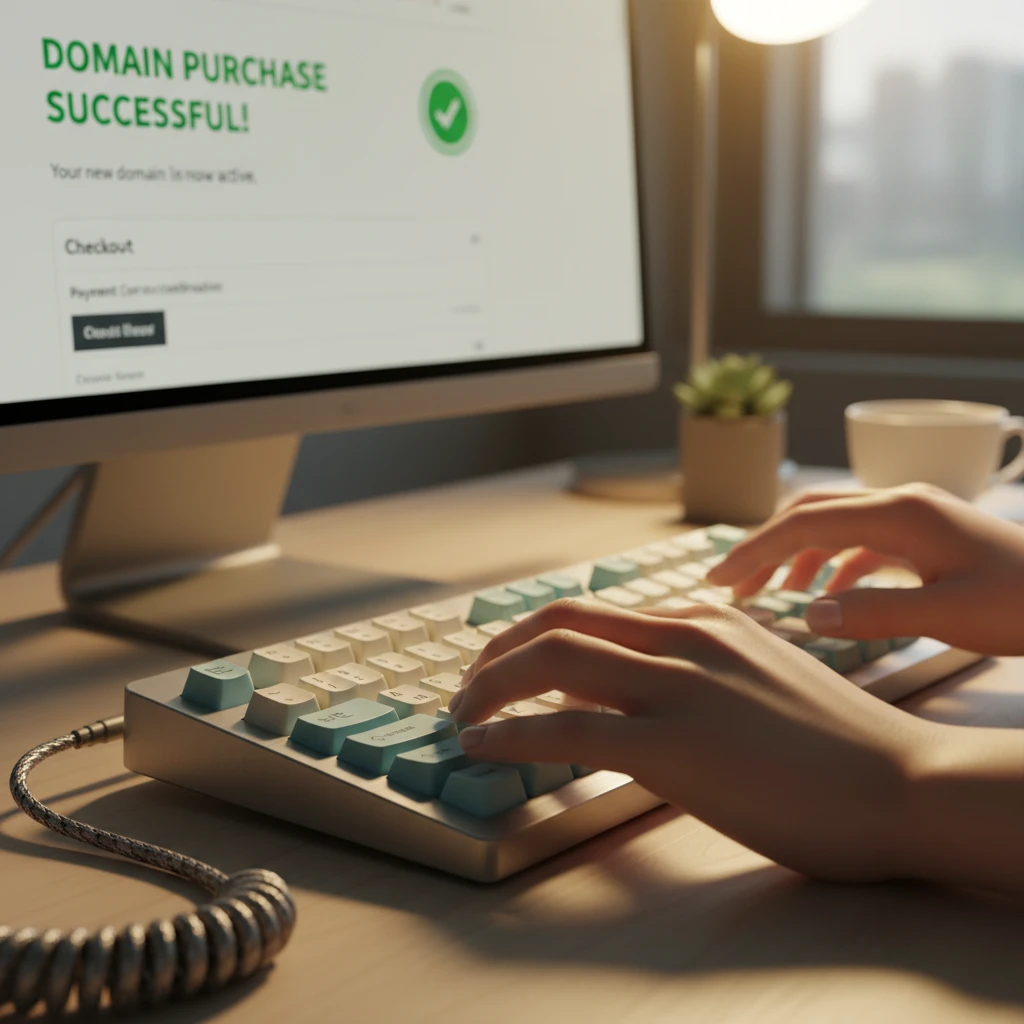 Completing a domain purchase transaction online