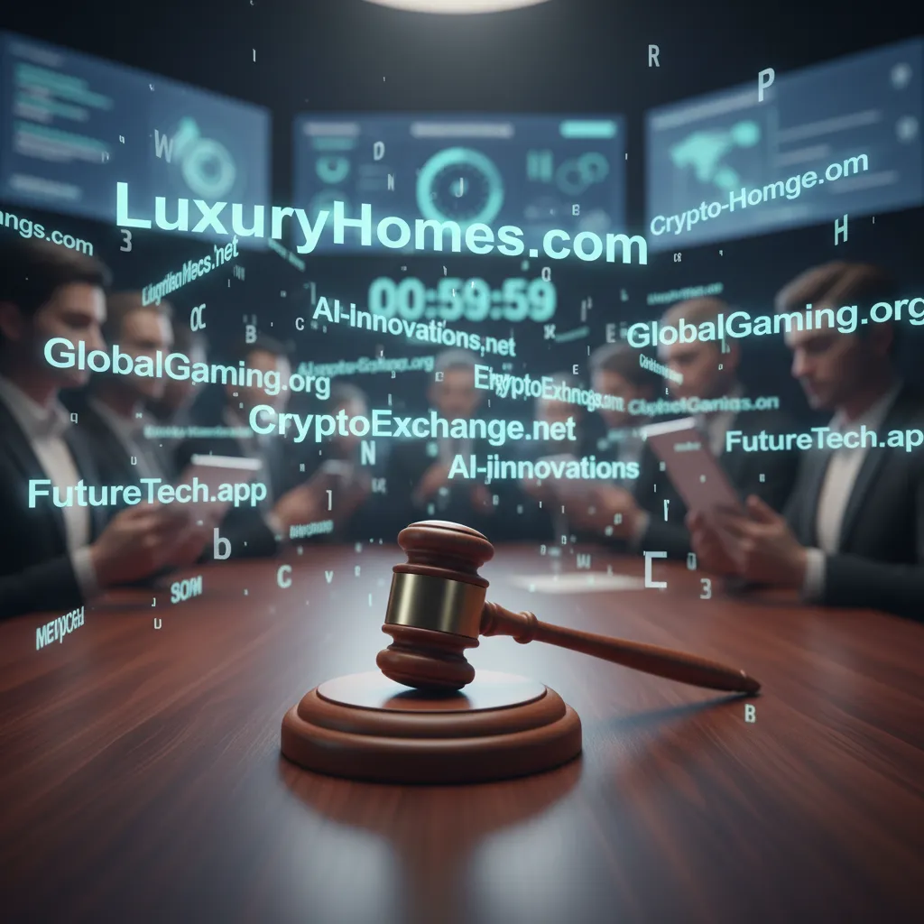 Domain name auction and digital asset valuation