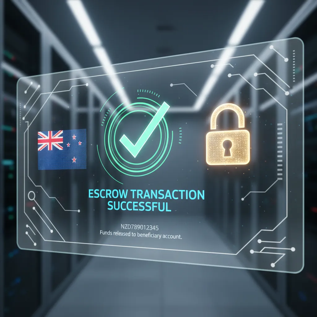 Secure domain escrow service visualization for .nz transactions
