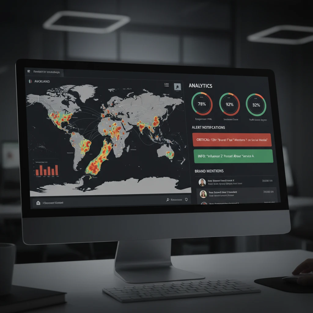 Digital dashboard for monitoring Maori brand assets online