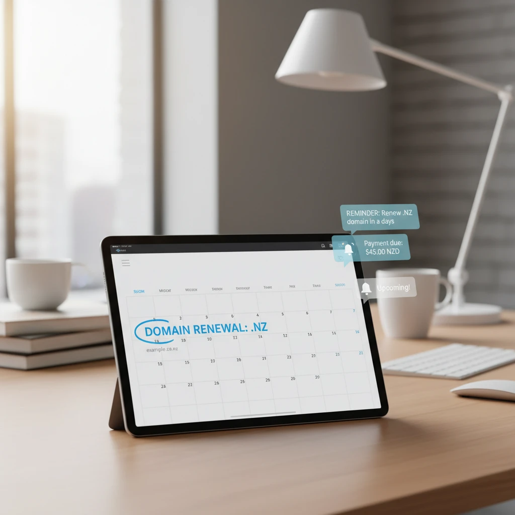 NZ domain renewal calendar notification
