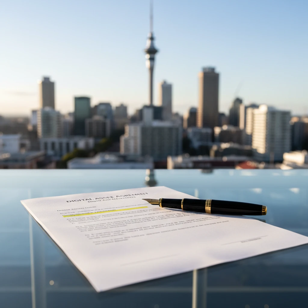 Premium Domain Leasing Agreement Contract on Desk