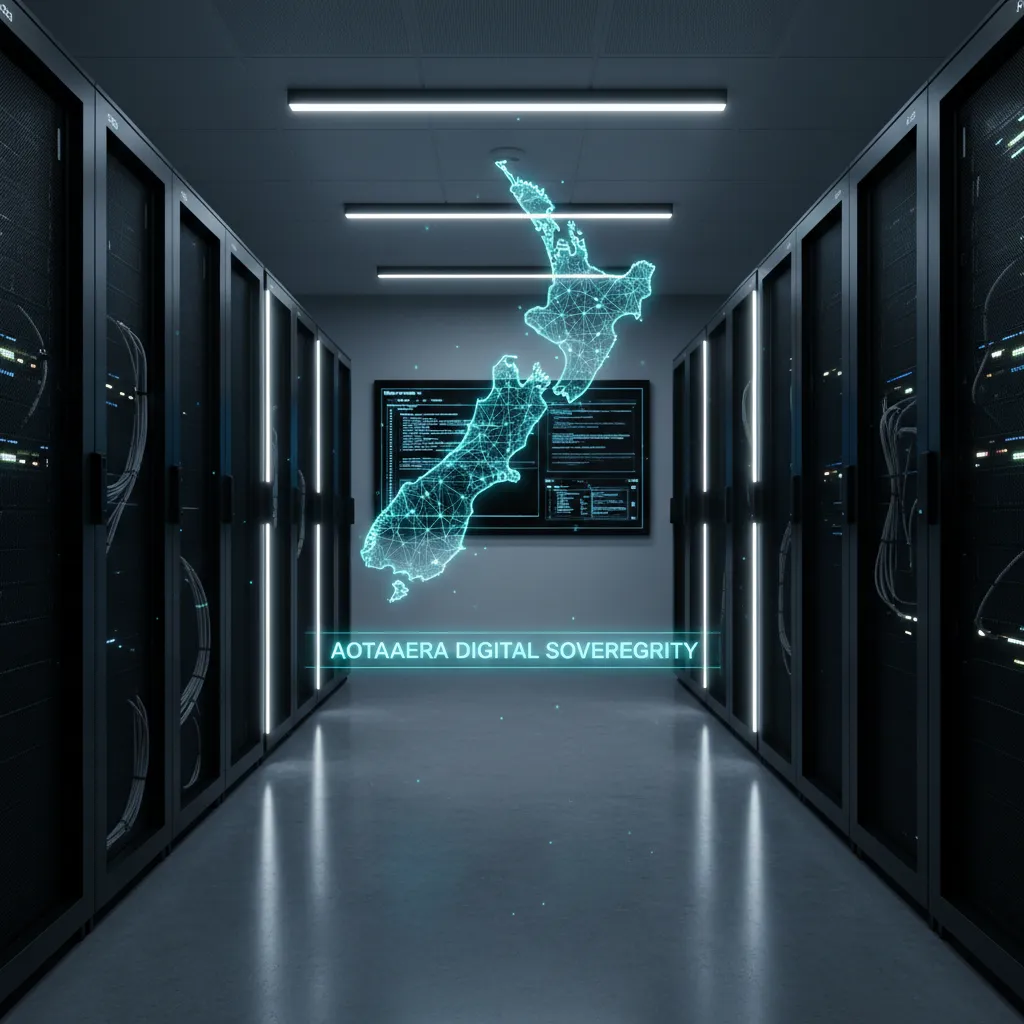 New Zealand digital infrastructure and domain hosting server room