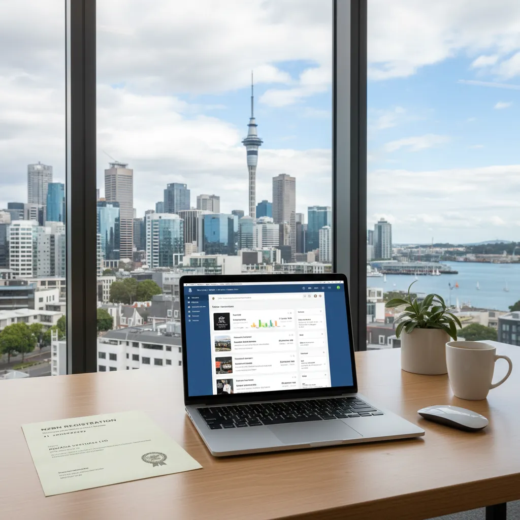 Shopify Payments NZ setup on a laptop in an Auckland office