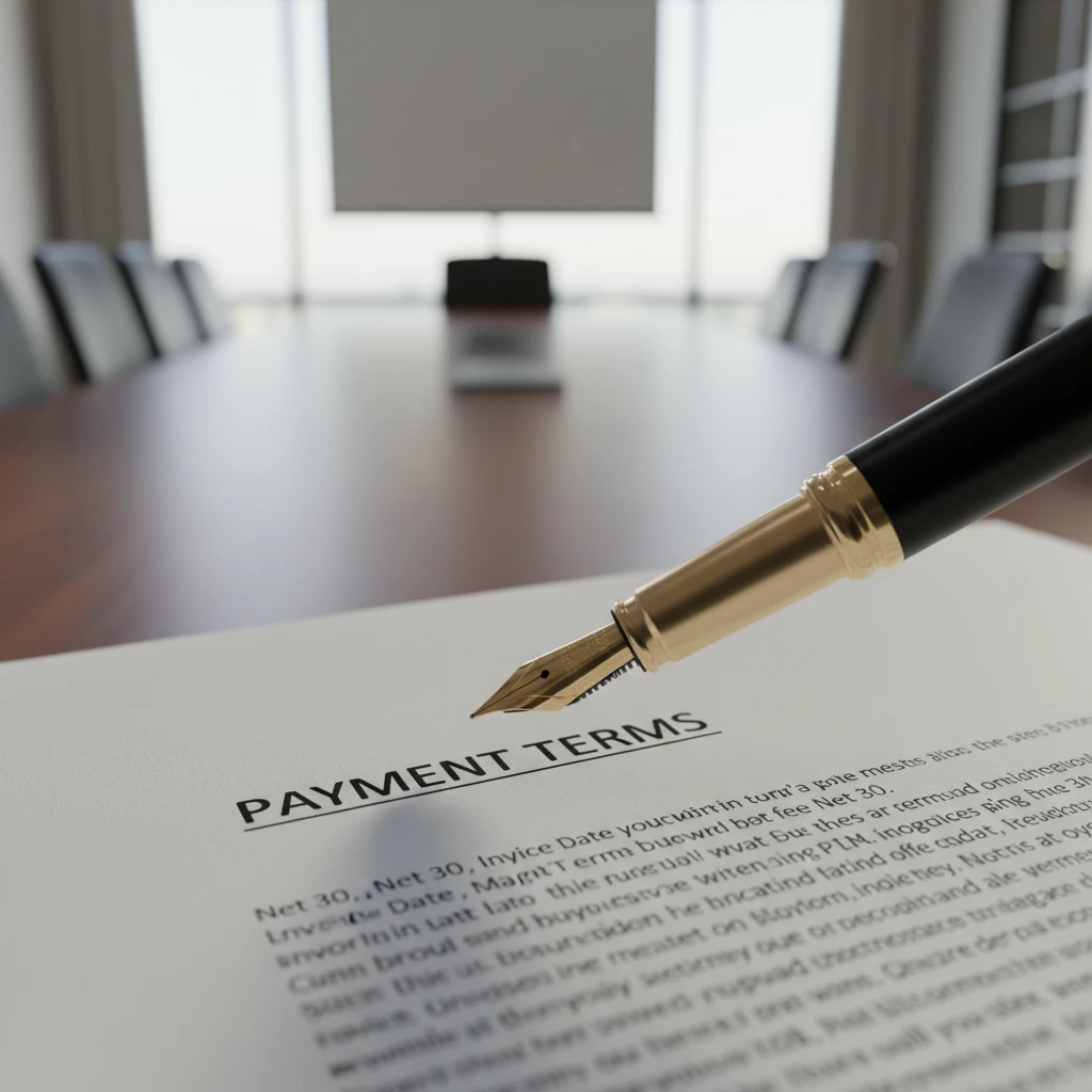 Signing the payment terms clause of a domain sale contract