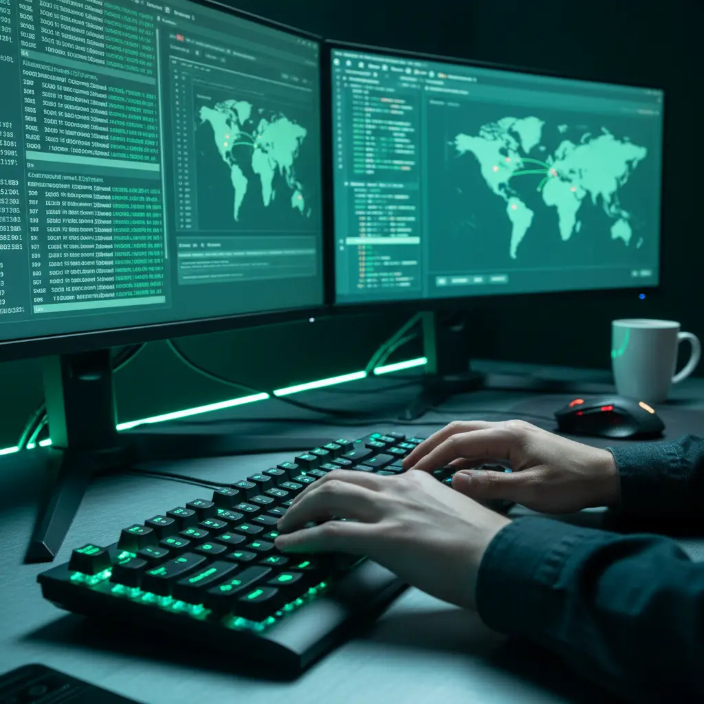 Technician managing complex DNS records for white label support