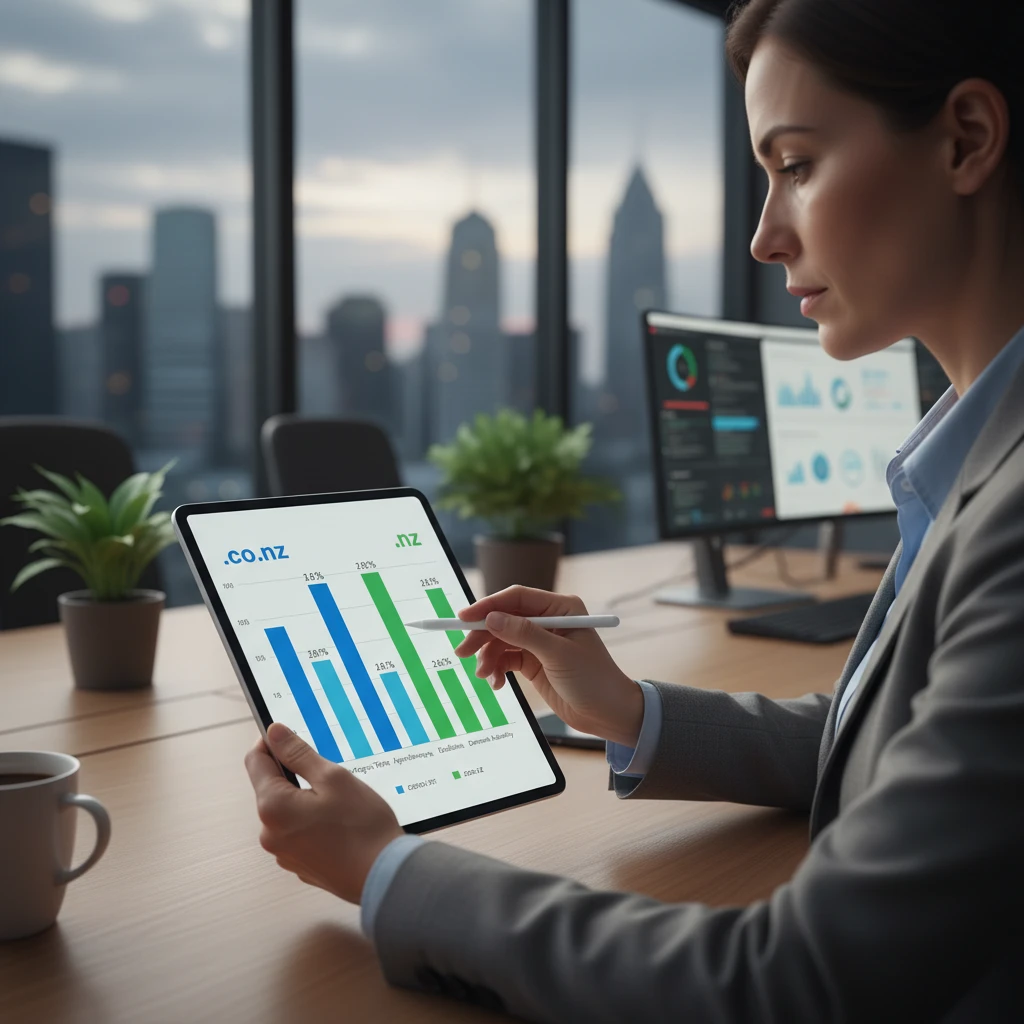 SEO performance comparison chart for NZ domain extensions