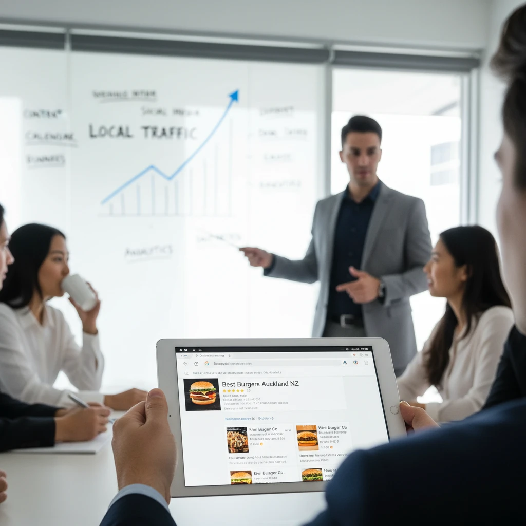 SEO growth chart showing local traffic dominance