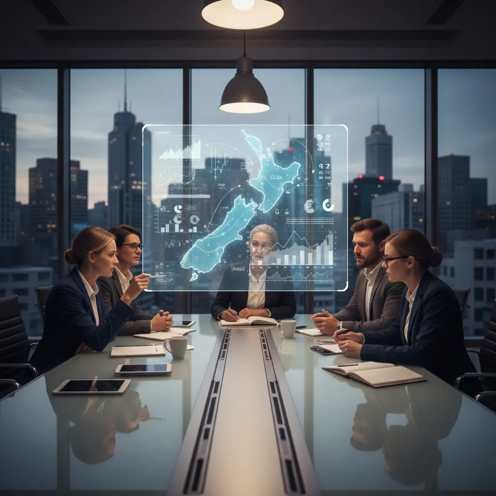 Corporate team analyzing financial domain market data