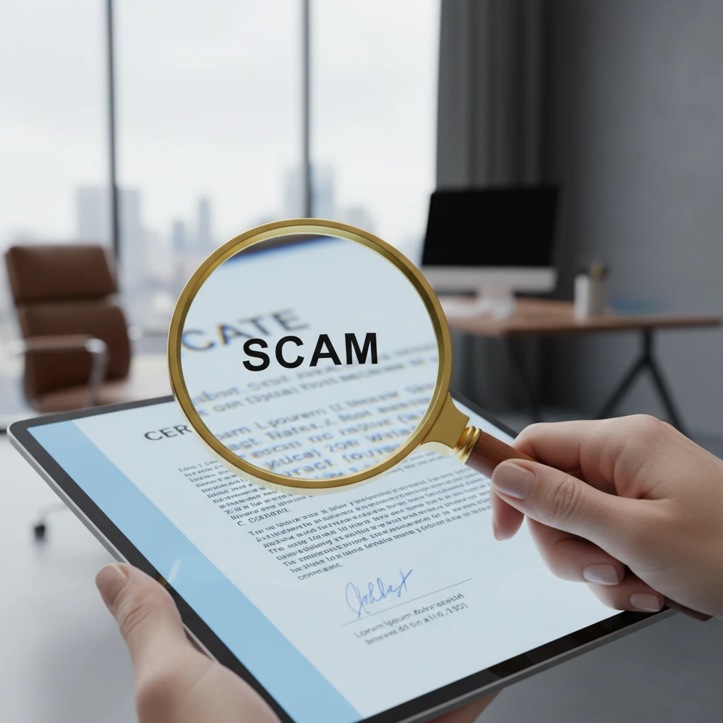 Investigating a fake domain appraisal certificate