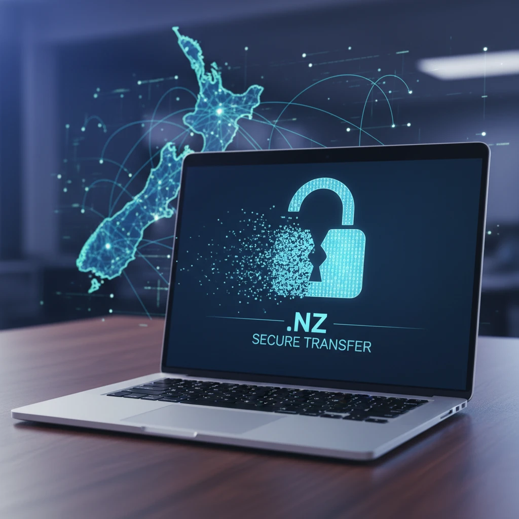Secure .co.nz domain transfer process illustration