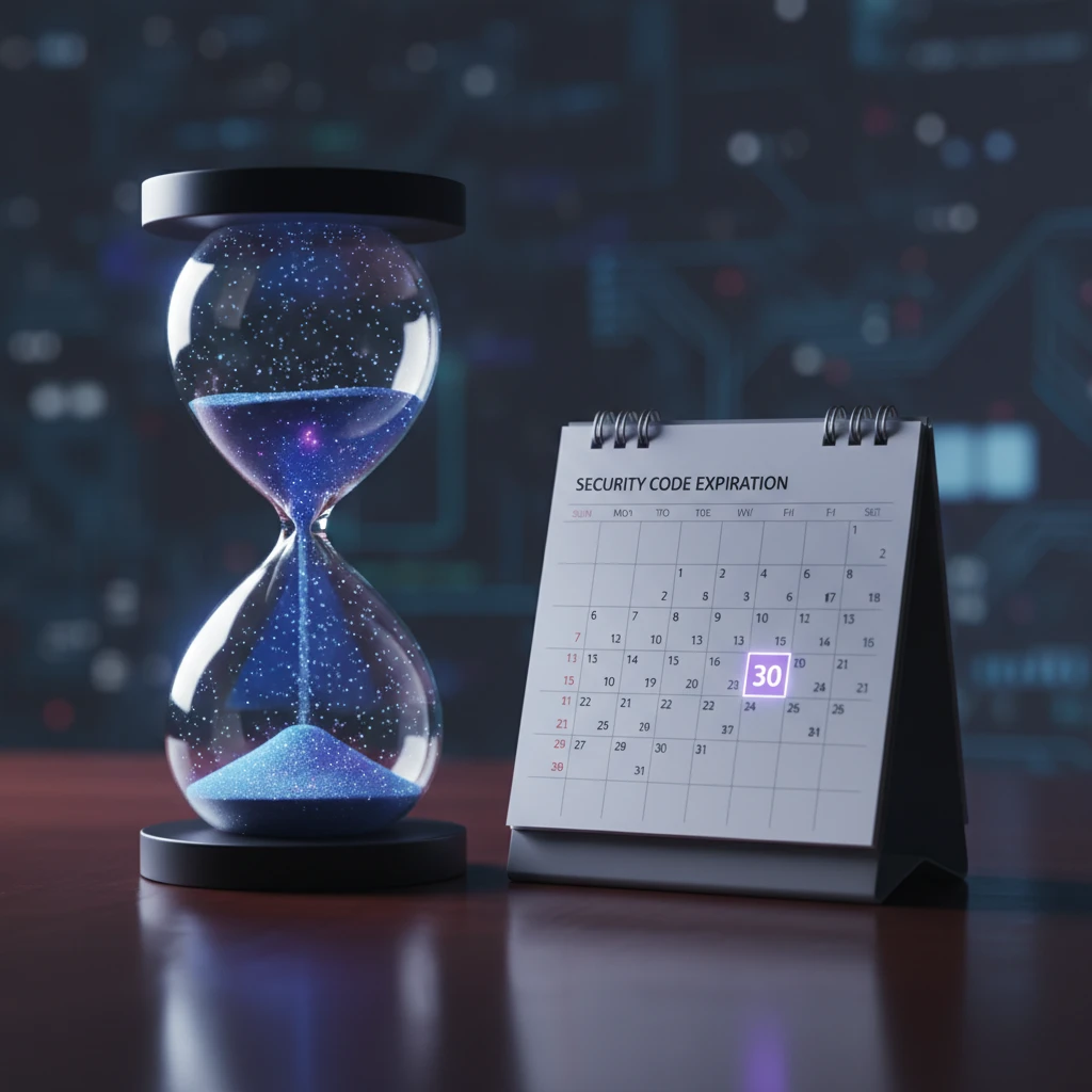 Hourglass symbolizing the 30-day validity of UDAI codes