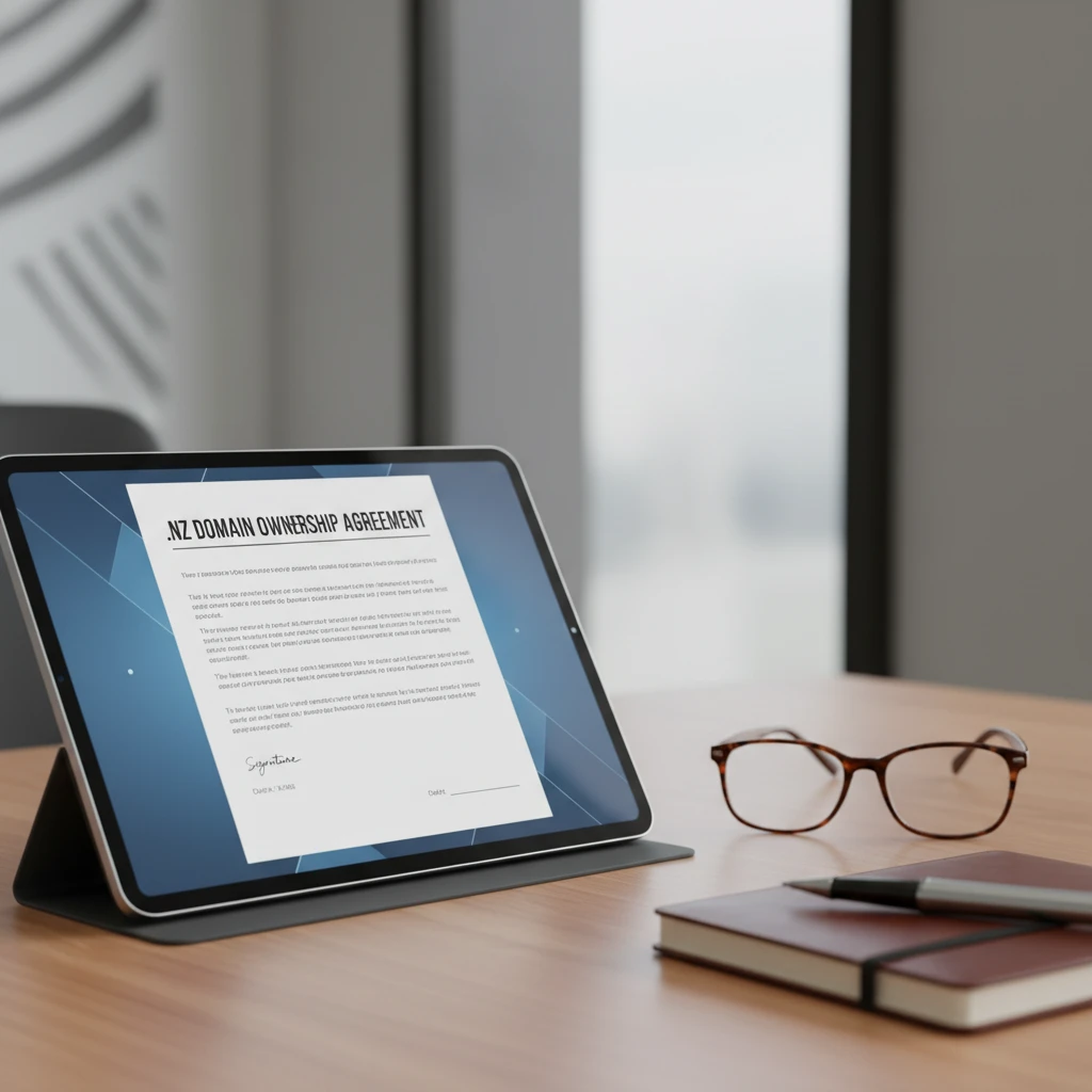 Legal contract for changing domain owner details in New Zealand
