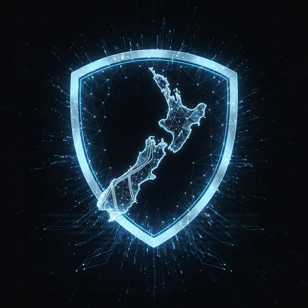 Digital security concept illustrating nz domain privacy option