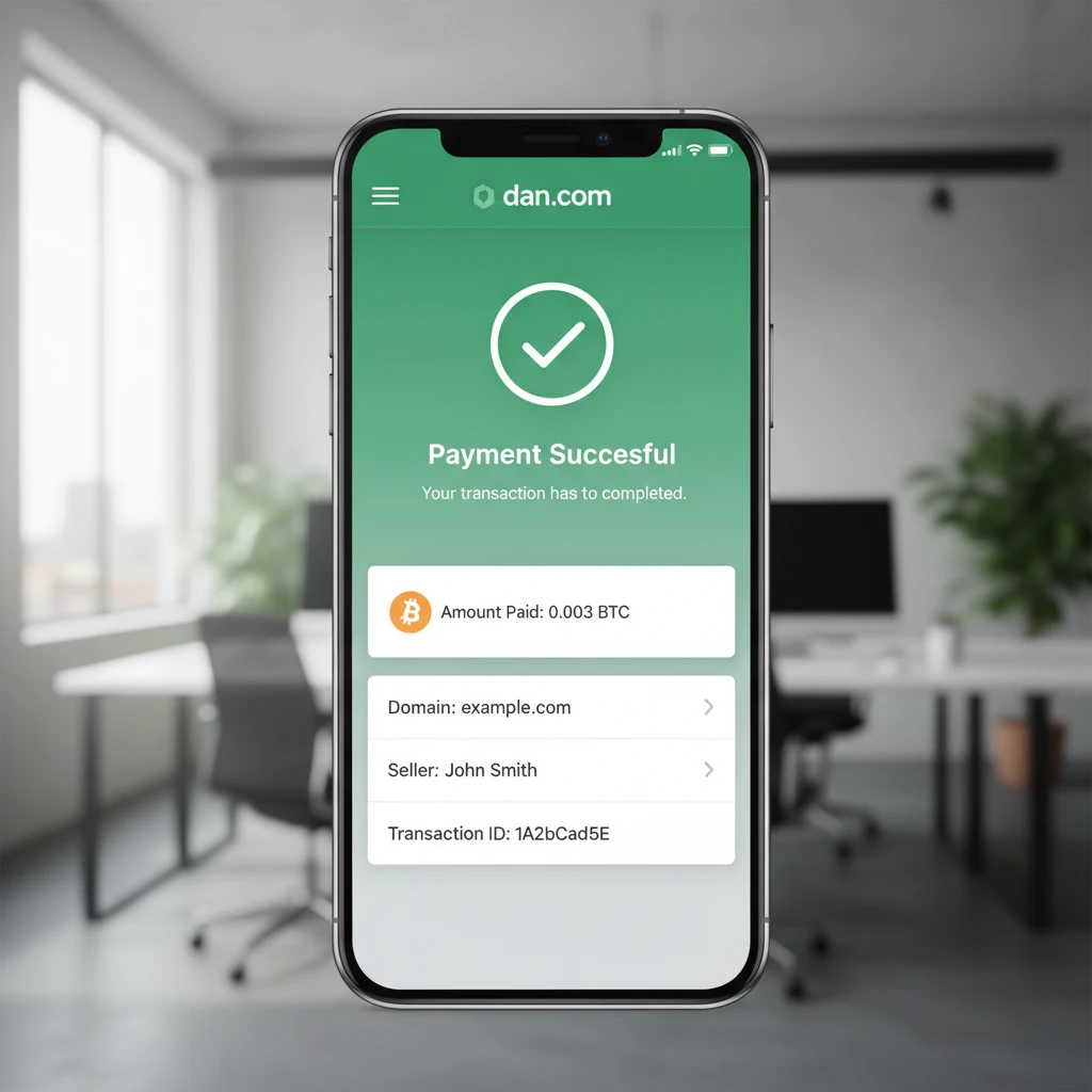 Dan.com crypto payment interface
